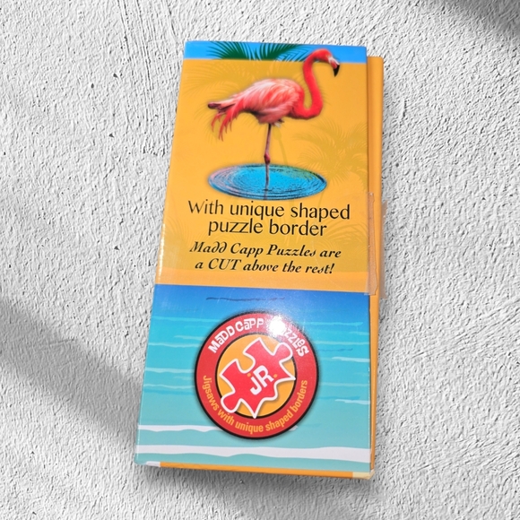Madd Capp Puzzle I Am Lil' Flamingo 100pc Unique Border - Picture 2 of 7